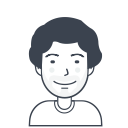 avatar, geek, male, man, person, user svg vector icon