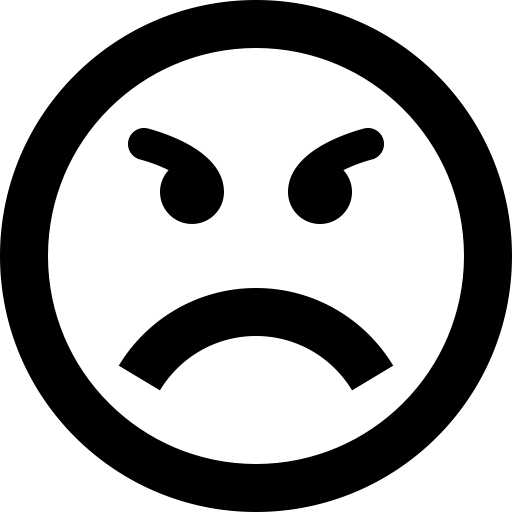 Angry svg vector icon