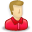red, user icon
