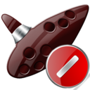 ocarina,cancel,instrument,stop,no,close icon