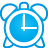 alarm, basic, blue, clock icon