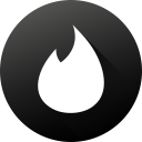 black white, circle, high quality, long shadow, social, social media, tinder svg vector icon