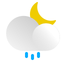 hail, moon, night, precipitation, snow, storm, weather svg vector icon