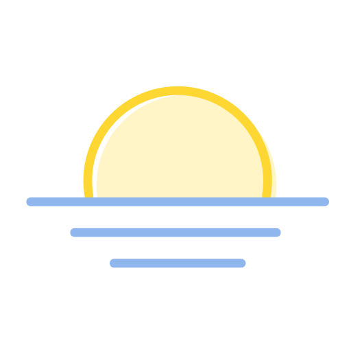 Sunrise By The Sea svg vector icon