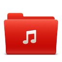 folder, music, new, red, soda icon