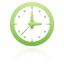 clock, green icon