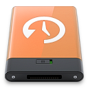 machine, orange, time, w icon