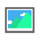 album, cloud, frame, gallery, image, mountain, painting, photo, photos, pictures, sky icon