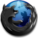 black,firefox,browser icon