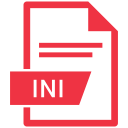 document, extension, format, ini, paper svg vector icon