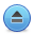 blue, button, eject icon