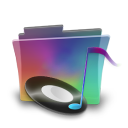 folder,rainbow,music icon