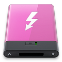 pink, thunderbolt, w icon