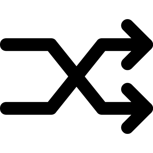 Shuffle svg vector icon