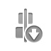 align,vertical,center,down icon