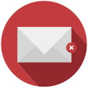 delete, errase, mail, suprime svg vector icon