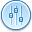control,equalizer,blue icon