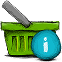 basket, info icon