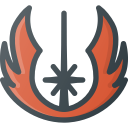 jedi, logo, order, sigil, star, wars svg vector icon