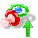 pacifier,pacifier up,up,ascend,rise,ascending,upload,increase icon