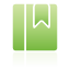 book, bookmark, green icon