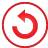 basic, button, ccw, red, rotate icon