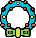 christmas, wreath, xmas svg vector icon