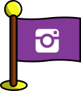 flag, instagram, media, networking, photos, social svg vector icon