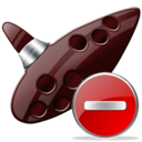 ocarina,delete,instrument,del,remove icon