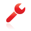 red, wrench icon