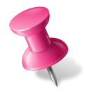 left, mapmarker, pink, pushpin icon