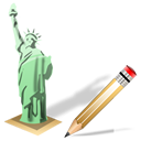 estatuadelalibertad,write,writing,edit icon