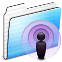 podcast,folder,stripe icon