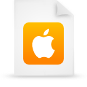 apple, document, file, orange, paper icon