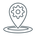 location, marker, optimization, place, place optimization, pointer svg vector icon