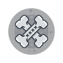 bones, deadly, halloween, holiday, scary, skeleton, spooky svg vector icon