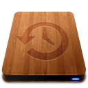 wooden,slick,time,machine,drive,history icon