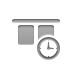 align,horizontal,top,clock icon