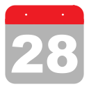 calendar, eight, event, hovytech, schedule, twenty-eight, two svg vector icon
