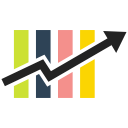 bar, chart, financial, graph, graphic svg vector icon