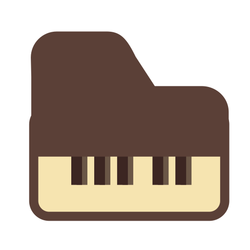 Piano svg vector icon