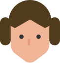 leia, princess, rebel, star wars svg vector icon