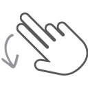 down, finger, gesture, hand, interactive, scroll, swipe svg vector icon