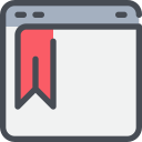bookmark, browser, seo, website svg vector icon
