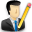 edit, male, user icon