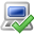 accept, laptop icon