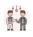 dance, gay, wedding svg vector icon