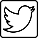outline, social, twitter svg vector icon