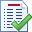 accept, contacts, list, reports icon