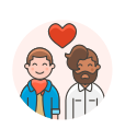 couple, gay, love svg vector icon